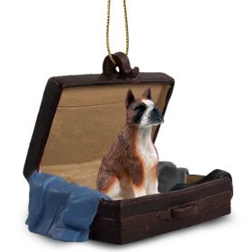 Boxer - Brindle - "Traveling Companion" Suitcase Ornament