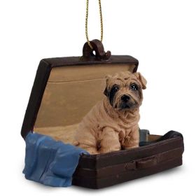 Shar-Pei - Brown - "Traveling Companion" Suitcase Ornament