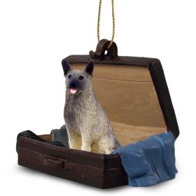 Norwegian Elkhound - "Traveling Companion" Suitcase Ornament