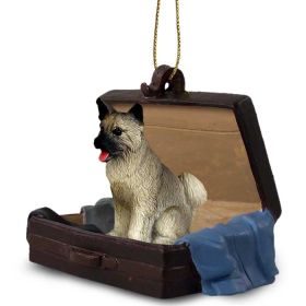 Akita - Gray - "Traveling Companion" Suitcase Ornament