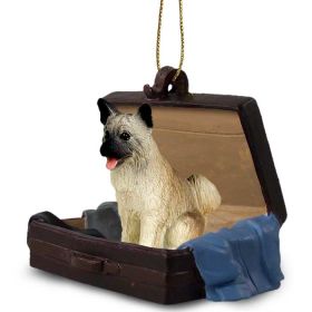 Akita - Fawn - "Traveling Companion" Suitcase Ornament