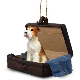 Wire Hair Fox Terrier - "Traveling Companion" Suitcase Ornament