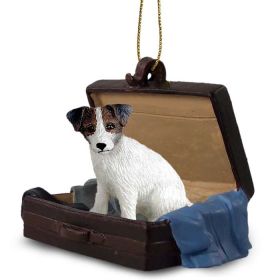 Jack Russell Terrier - Brown & White - Rough Coat - "Traveling Companion" Suitcase Ornament