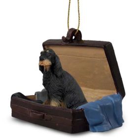 Gordon Setter - "Traveling Companion" Suitcase Ornament