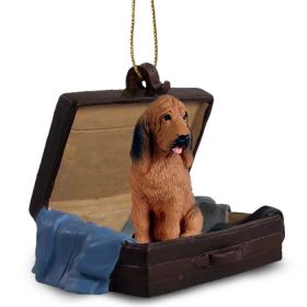 Bloodhound - "Traveling Companion" Suitcase Ornament