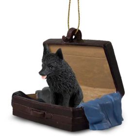 Schipperke - "Traveling Companion" Suitcase Ornament