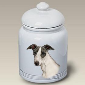 Whippet - Blue and White - Best of Breed Ceramic Treat Jar