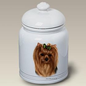 Yorkie Show - Cut - Best of Breed Ceramic Treat Jar