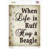 Beagle Hug a Novelty Rectangle Sticker Decal