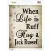 Jack Russell  Hug A  Novelty Rectangle Sticker Decal