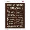 Afghan Hound Wisdom Novelty Rectangle Sticker Decal