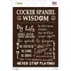 Cocker Spaniel Wisdom  Novelty Rectangle Sticker Decal