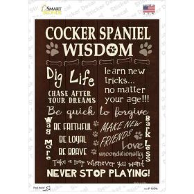 Cocker Spaniel Wisdom  Novelty Rectangle Sticker Decal (Size: Small)