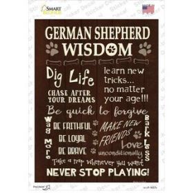 German Shepherd Wisdom  Novelty Rectangle Sticker Decal (Size: Small)