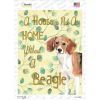 Beagle Not a Home Without a Novelty Rectangle Sticker Decal