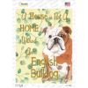 Bulldog Not a Home Without a Novelty Rectangle Sticker Decal