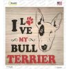 Bull Terrier - Love My   Novelty Square Sticker Decal