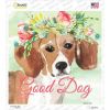 Beagle Good Dog Novelty Square Sticker Decal