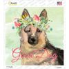 German Shepherd Good Dog  Novelty Square Sticker Decal