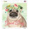 Pug Good Dog  Novelty Square Sticker Decal